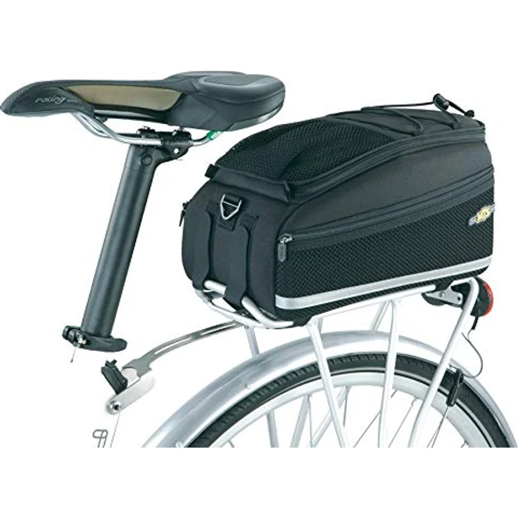 Topeak Trunk Bag EX Fahrradtasche, Black, 8 L Volumen, Klettverschluss, abnehmbarer Schultergurt, reflektierende Elemente – Bild 5