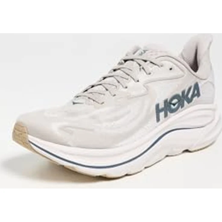 Hoka One One M Clifton 10, Neutrale Laufschuhe mit atmungsaktivem Mesh-Obermaterial, 8 mm Sprengung, Farbe Putty/Grout – Bild 2