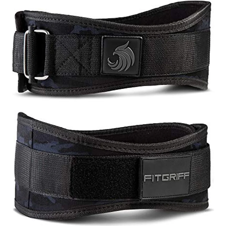 Fitgriff® Gewichthebergürtel V2 - Gewichtheber Gürtel für Damen und Herren - Bodybuilding, Krafttraining, Crossfit Training - Trainingsgürtel, Weightlifting Belt, Gym Workout (Camo-Black, XL) – Bild 1