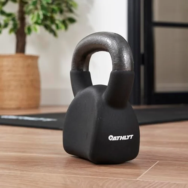 Athlyt - Cast Kettlebell/Kugelhantel aus Gusseisen, 4 kg – Bild 3