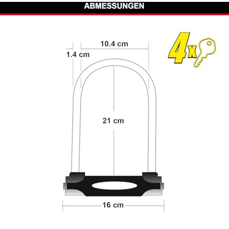 Master Lock 8279, Veloschloss aus gehärtetem Stahl mit Doppel-Schließbügel, 2 Tonnen Zugkraft, integrierter Scheiben-Verschlussmechanismus, schützender Vinyl-Ummantelung und Halterung für einfachen Transport – Bild 3