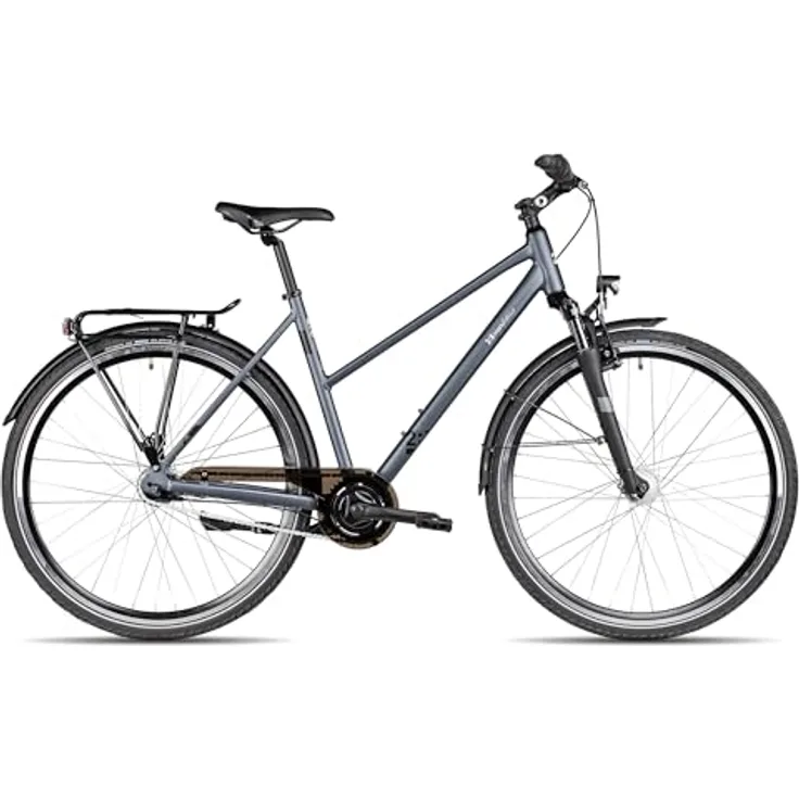 2R Manufaktur TRS NEX Cityfahrrad, 7-Gang Shimano Nexus Nabenschaltung mit Rücktritt, dunkelgrau matt/grau schwarz matt, 51 cm