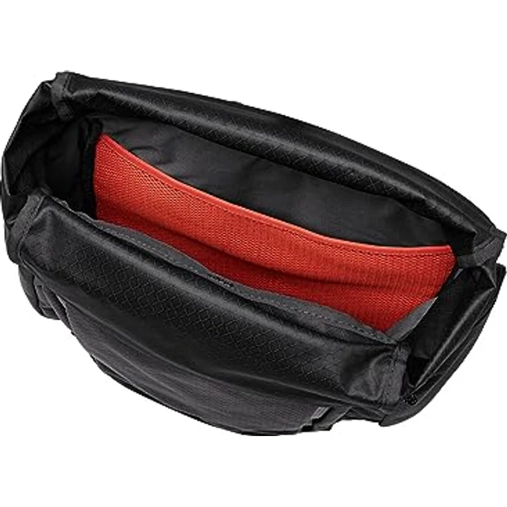 Vaude Velotasche, 27 l Gepäckträgertasche im Messenger Style mit Rolltop-Verschluss, Laptopfach für 15,6", wasserabweisend, Schwarz – Bild 3