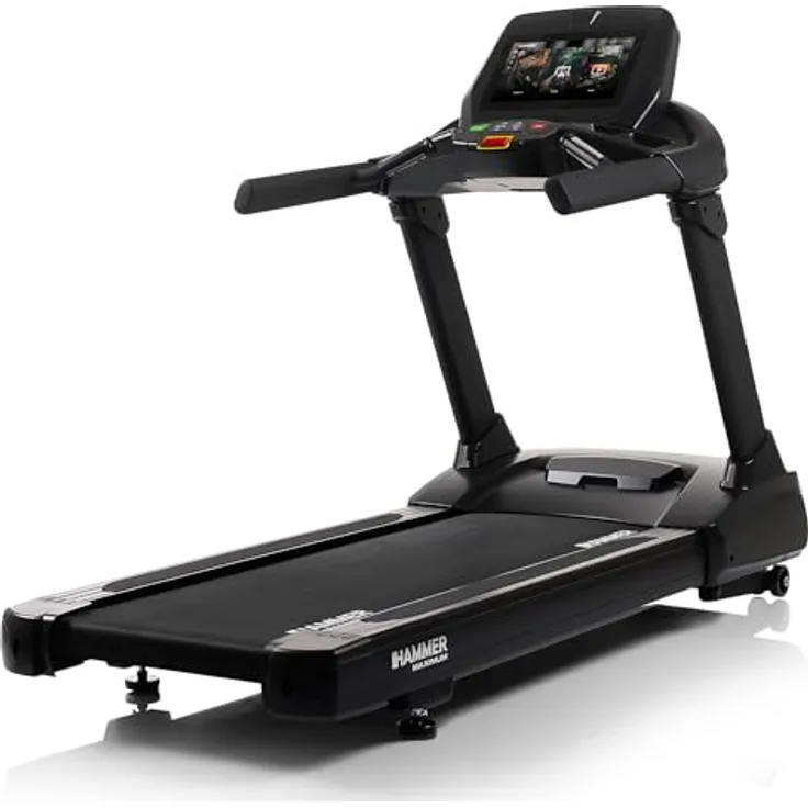 HAMMER Laufband TR 8000 ’25 – Profi Laufband elektrisch in Studioqualität, bis 22 km/h, 15% Steigung, 15,1" TFT-Display, klappbar, mit Pulssensoren & 10 Trainingsprogrammen