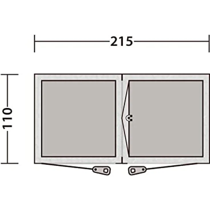 Outwell Seahaven Duschzelt, freistehende Konstruktion mit 1500 mm Wassersäule, grau, für 2 Personen, 6,1 kg – Bild 5
