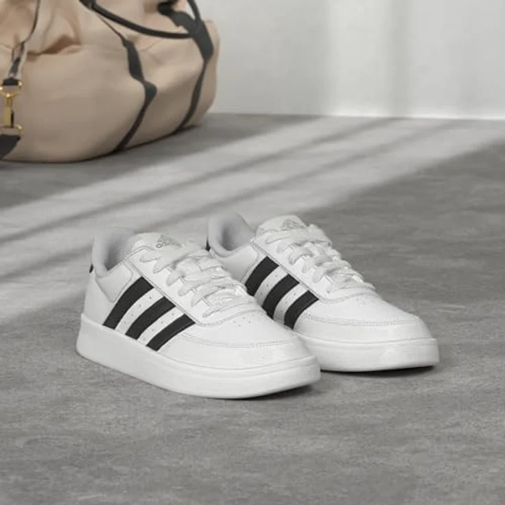 Adidas Breaknet 2.0 Sneakers Herren, minimalistischer Laufschuh aus 50% recyceltem Material, reguläre Passform, schwarz – Bild 2