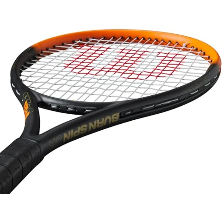 Wilson Burn Spin Jr 26, Tennisschläger für Junioren mit Spin-Technologie, leuchtend orange – Bild 5
