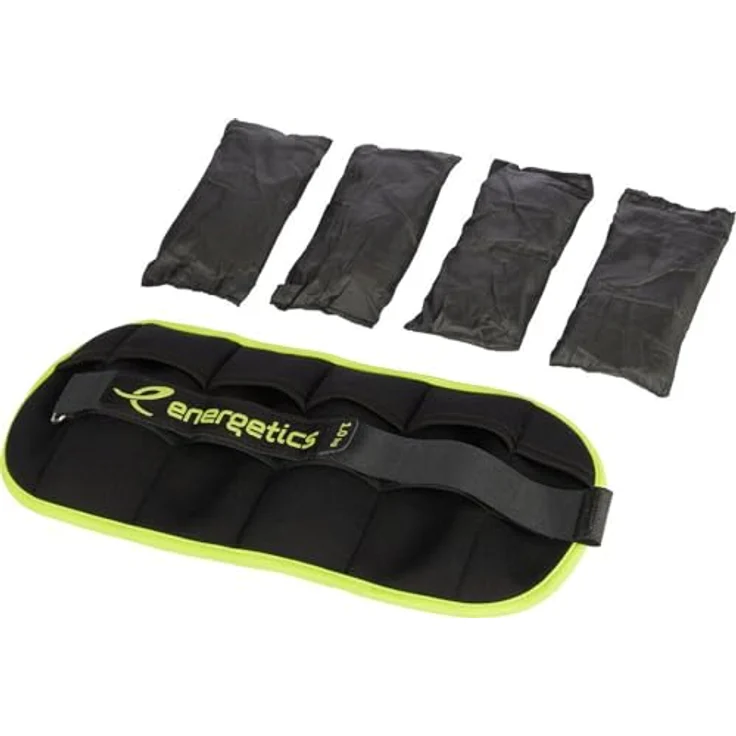 Energetics Gewichtsmanschetten Basic, verstellbare Gewichte für Hand- und Fußgelenke, schwarz/gelb – Bild 3