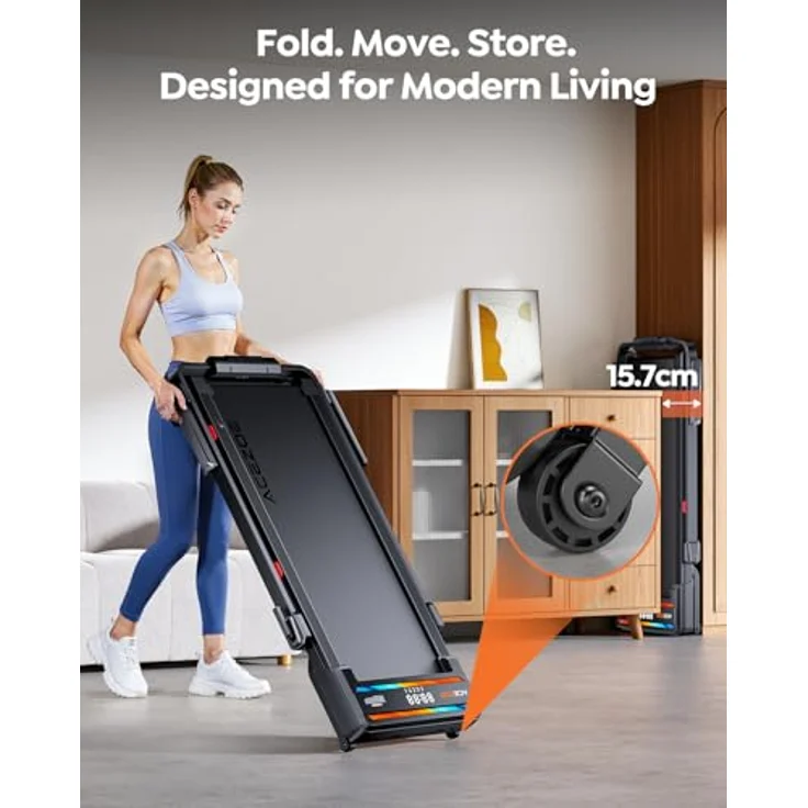 ACEZOE P11pro, klappbares elektrisches Laufband mit 2,5-PS-Motor, verstellbarer Steigung und individueller Griffhöhe, max. Belastbarkeit 136 kg – Bild 8