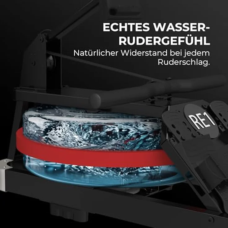 JASPORT RE1 Wasser-Rudergerät klappbar, 14-L-Wassertank, Kinomap-kompatibel, LCD-Display, bis 150 kg belastbar – Bild 3