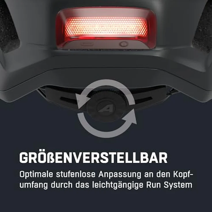 Alpina Paranus Urban, Fahrradhelm mit LED-Rücklicht und stoßabsorbierender EPS-Innenschale, schwarz matt – Bild 5
