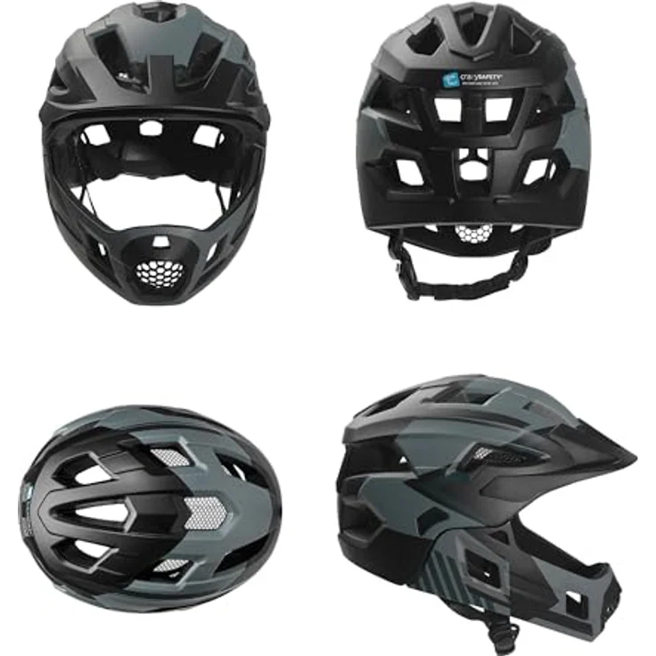 Crazy Safety Titan Fullface, Velohelm mit maximalem Schutz, gepolstertem Innenleben und innovativem Design – Bild 2