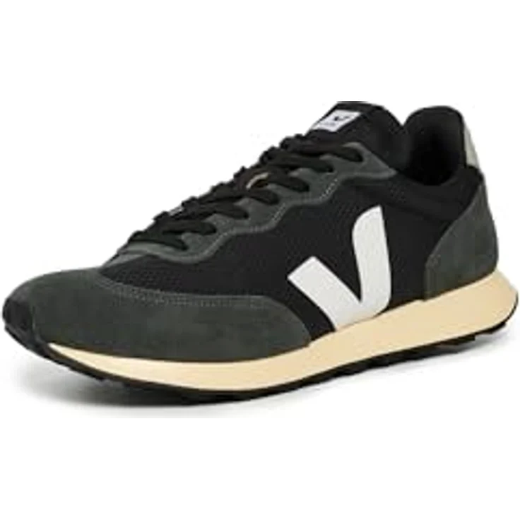 Veja RIO BRANCO Herren Sneaker, atmungsaktives Obermaterial aus Alveomesh und Wildleder, Schwarz/Weiß – Bild 1