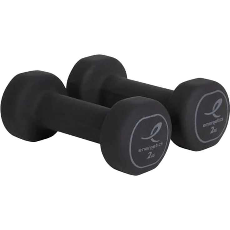 Energetics Neoprene Hantel, 2 x 4,0 kg, Schwarz/Grau, langlebig und pflegeleicht, anfängerfreundlich – Bild 3