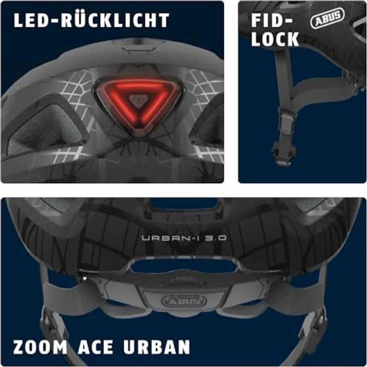 Abus Urban I 3. 0 Fahrradhelm - Streetart/Schwarz 56 - 61 cm – Bild 5