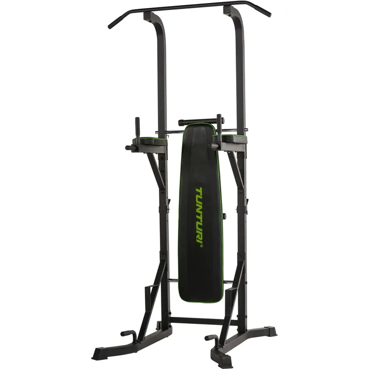 Tunturi Power Tower PT60, Kraftstation mit Pull up, Dip Station, Hantelbank, Klimmzugstange
