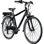 ZÜNDAPP Z802 E Bike Herren Trekking 28 Zoll Elektrofahrrad, 21 Gänge, bis 115 km (schwarz/grau, 48 cm)