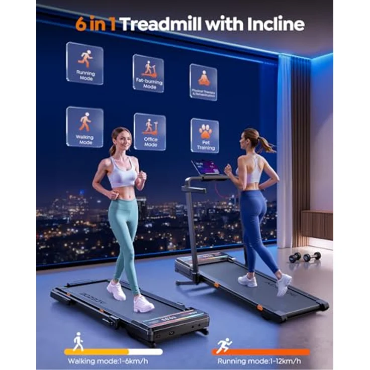 ACEZOE P11pro, klappbares elektrisches Laufband mit 2,5-PS-Motor, verstellbarer Steigung und individueller Griffhöhe, max. Belastbarkeit 136 kg – Bild 4