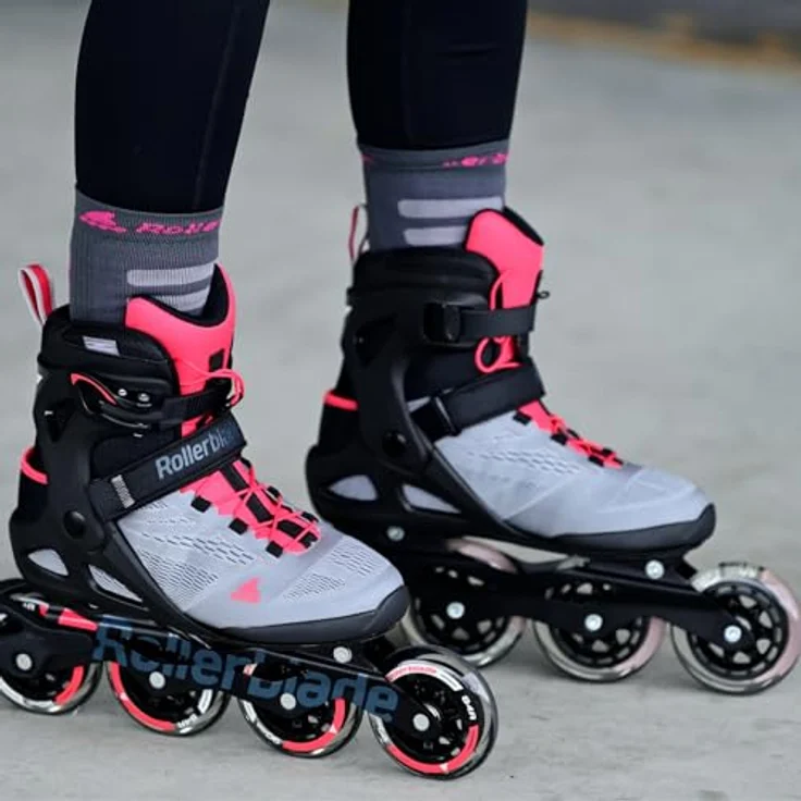 Rollerblade Macroblade 90 W, Damen Inlineskates mit stabilisierenden Innenschuhen und 4x 90 mm Rollen – Bild 5