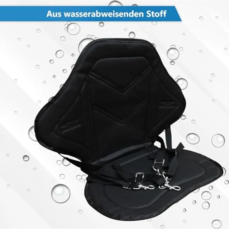 24MOVE® SUP Kajak Sitz für Paddle Boards und Kajaks, gepolstert und ergonomisch, mit Tasche, in Schwarz – Bild 9