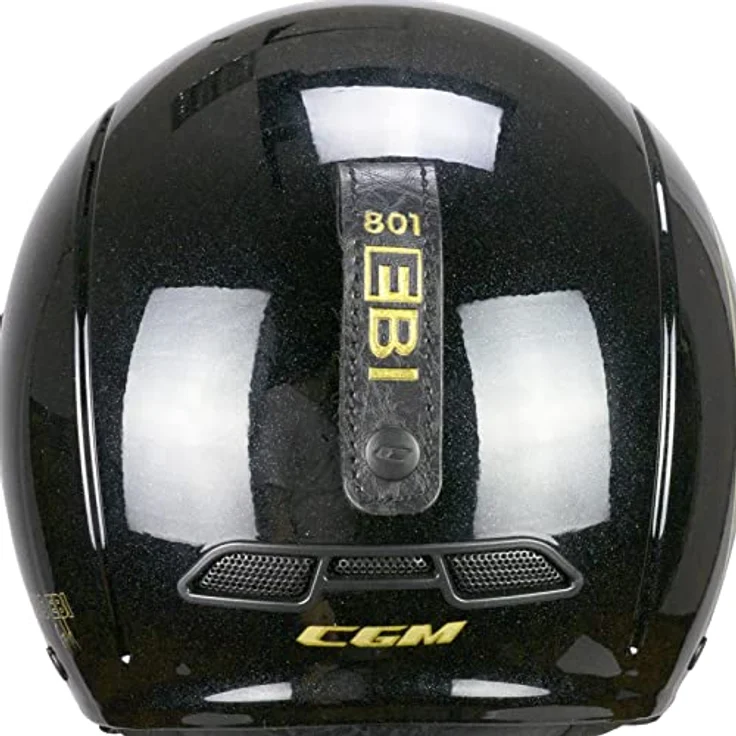 CGM EBI Unisex Skihelm, Schwarz Gold Perle, CE-zertifiziert für Fahrrad und Skifahren, Größe S (55-56cm) – Bild 5