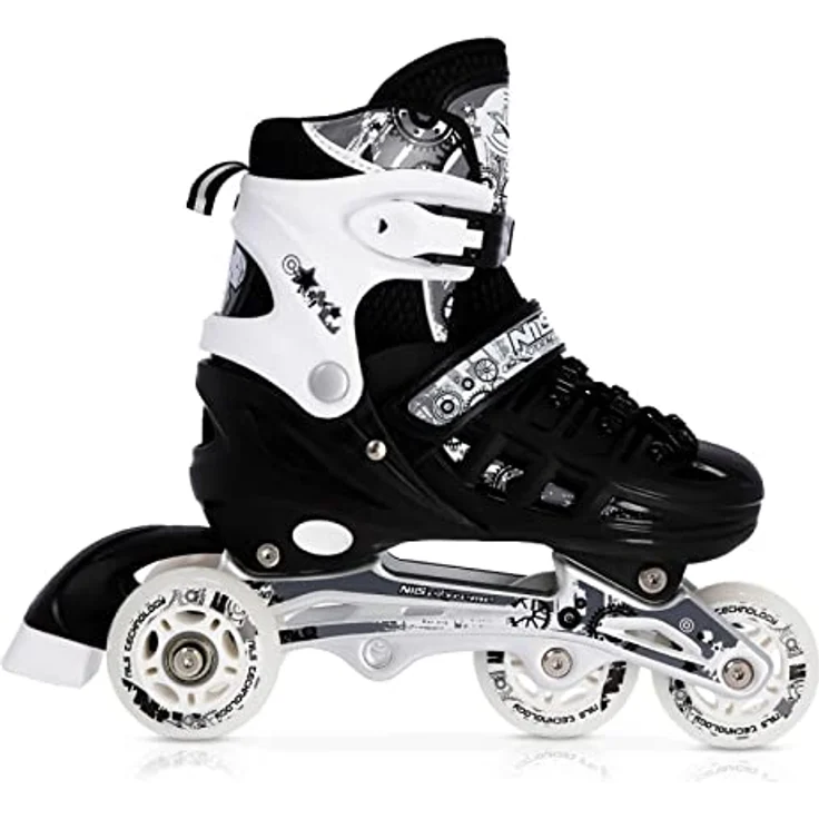 Nils Extreme 4in1 Inline Skates, verstellbare Schlittschuhe und Inliner für Kinder und Erwachsene, ACEB7-Lager, Blau, Größe 39-42, NH10911 – Bild 5