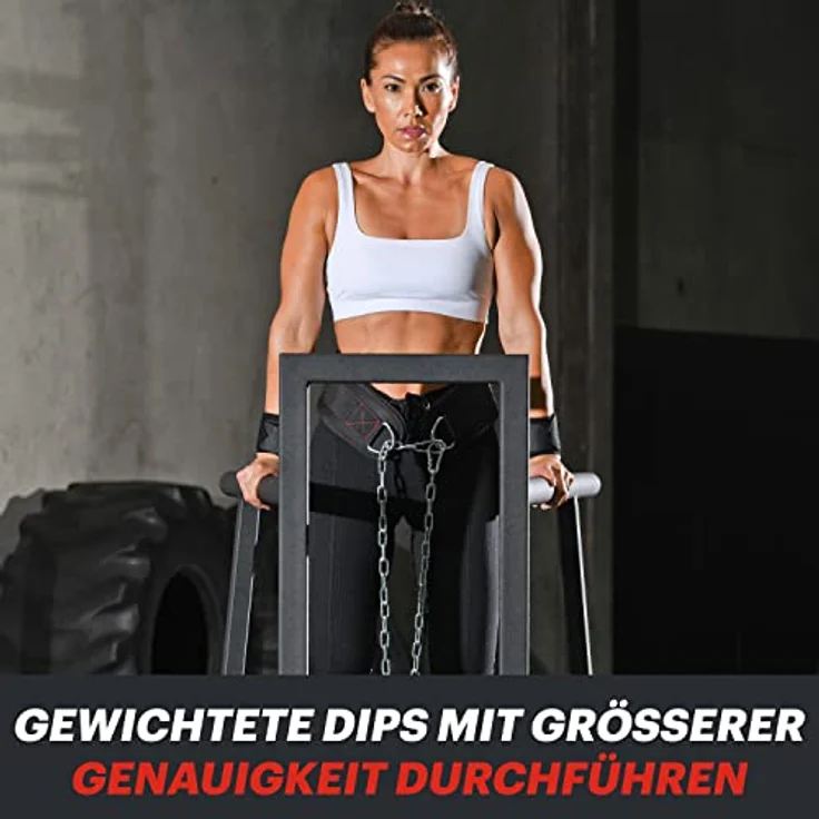 DMoose Dip Gürtel mit Kette 36" Heavy Duty Stahlkette, Comfort Fit gewichtsgürtel, Double Stitching - Maximieren Sie Ihre Gewichtheben & Bodybuilding Workouts – Bild 5