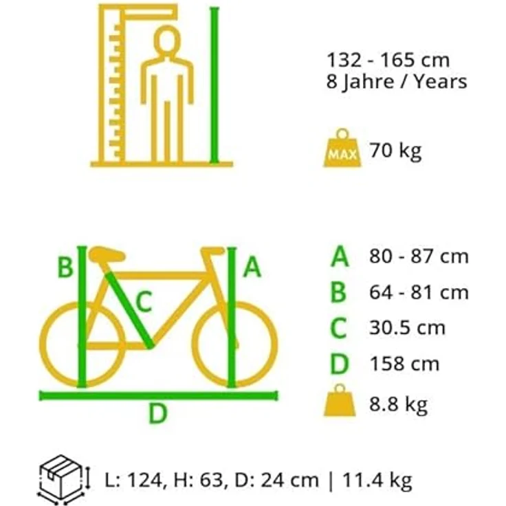 Bikestar Kinderfahrrad Leichtgewicht 9 kg 24 Zoll Aluminium ab 8 Jahre, 8 Gang Shimano RD-M2005 Schaltwerk, Reflektierende Reifen – Bild 10