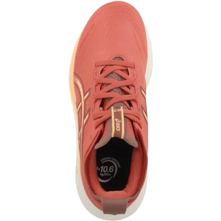 ASICS Performance Gel Nimbus 27, Damen Laufschuhe mit GEL-Dämpfung, Jacquard-Mesh-Obermaterial, Orange-Rot-Pink, Größe 39 – Bild 2