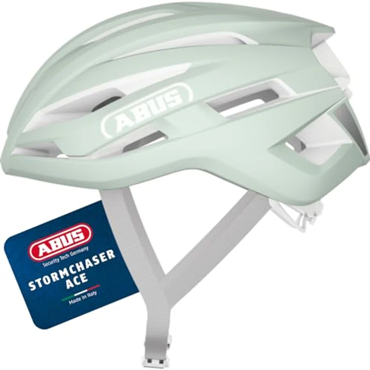 ABUS StormChaser ACE, leichter Rennradhelm für Radrennen und Gravelbike-Touren, Pure Mint, Größe S (51-55 cm) – Bild 1
