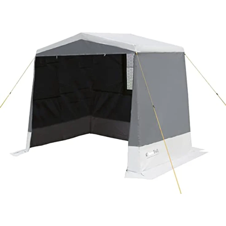 Eurotrail Seitenzelt aus waschbarem Polyester/PVC, 230 x 165 x 195 cm, dunkelgrau/grau, mit Belüftungsfenster und großer Eingangstür, 15.6 kg – Bild 1