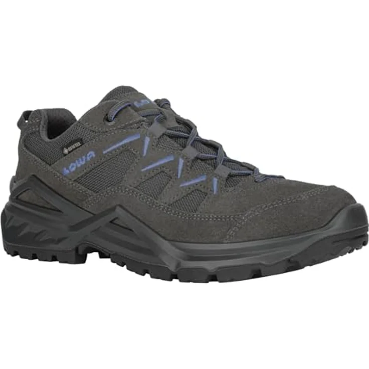 LOWA Sirkos Evo GTX Lo, Wanderschuhe aus Veloursleder und Textil, wasserdicht und atmungsaktiv, grau, Größe 44.5 – Bild 5