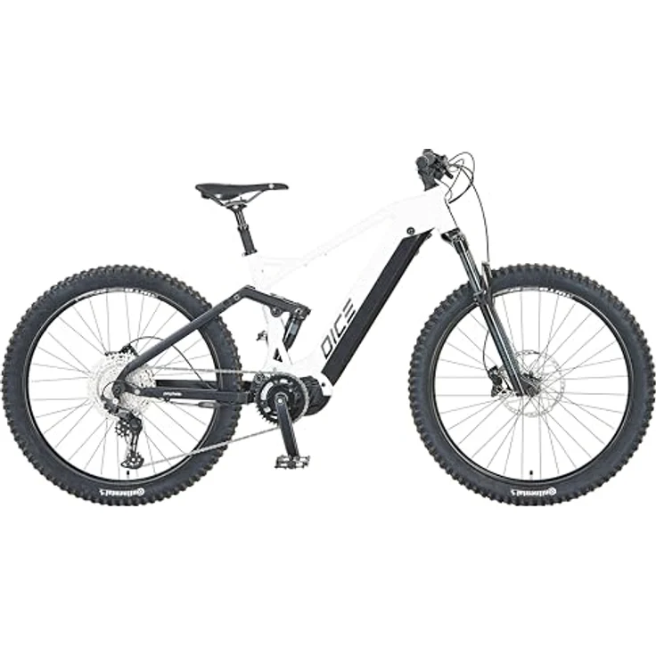 Prophete Herren DICE E-Bike, Weiß matt/schwarz matt, 27,5 Zoll, 250W Motor, 720Wh Akku, 12-Gang Shimano Deore Schaltung – Bild 1