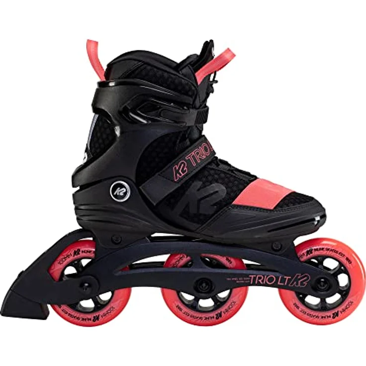 K2 Skates TRIO LT 100 SHORT CUFF, Unisex Inline Skates mit Original Softboot-Technologie, schwarz - coral, Größe EU: 42 – Bild 2