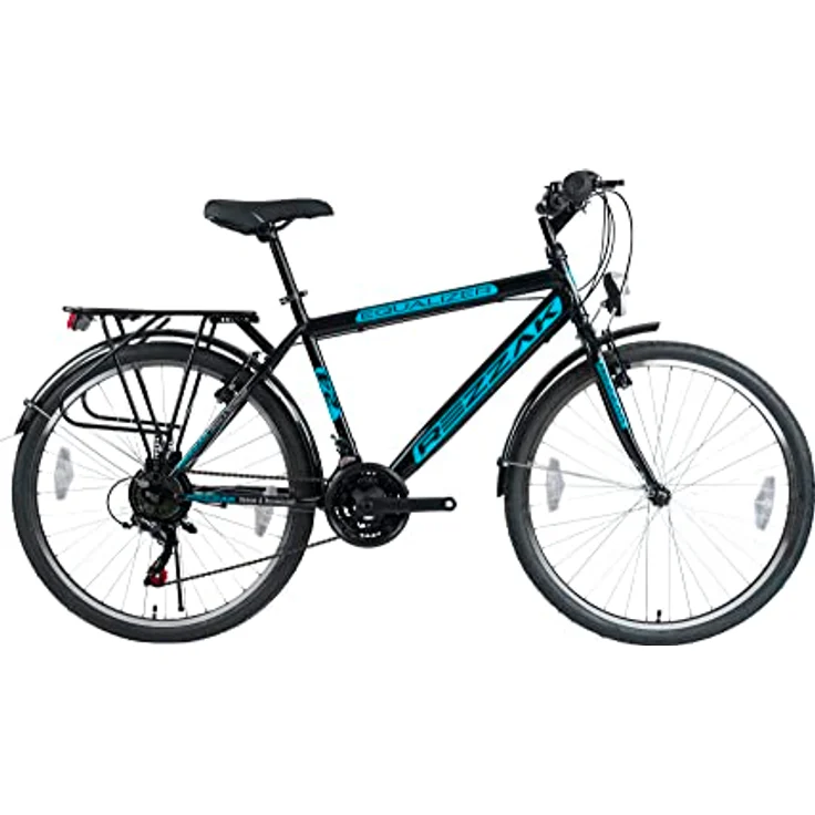 Rezzak 24 Zoll Fahrrad Jungenfahrrad Kinderfahrrad Herren Rad City Fahrrad 21 Gang schwarz Blau - Neu -045 – Bild 1