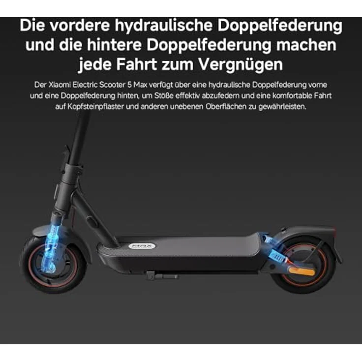 XIAOMI Electric Scooter 5 MAX GE AX, E-Scooter mit bis zu 60 km Reichweite, Blau – Bild 3