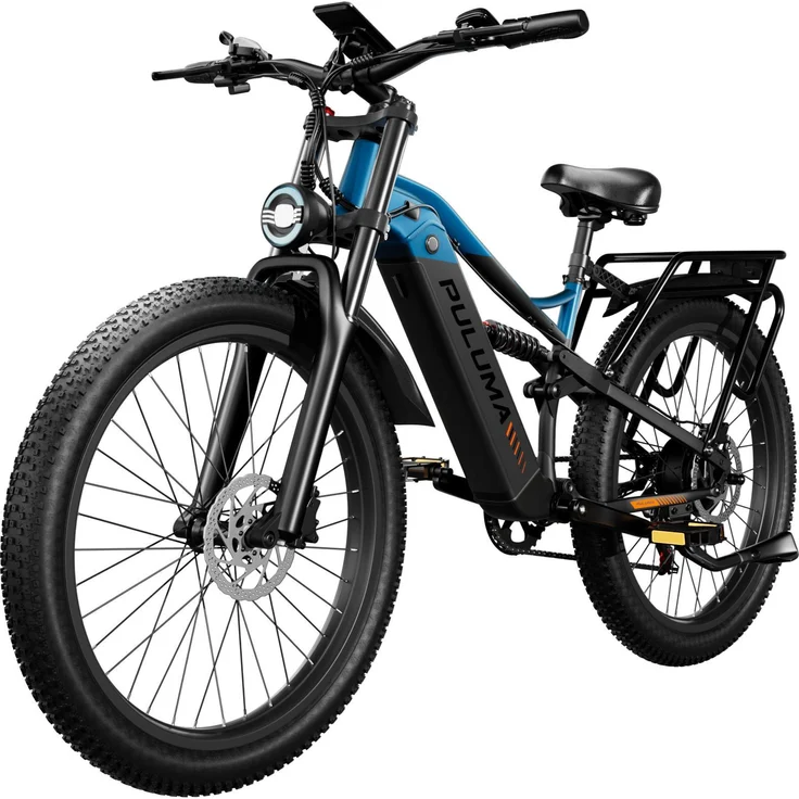 Pixar Bikes 26 Zoll Fatbike PE86, vollgefedertes E-Bike mit Shimano 7-Gang, hydraulischen Bremsen, 20Ah Samsung-Akku bis 40 km/h, max. 150kg Traglast