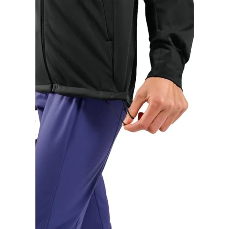 Odlo Essential Warm Black (15000) M, Skijacke aus dreilagigem Softshell mit atmungsaktiven Jerseyeinsätzen – Bild 6