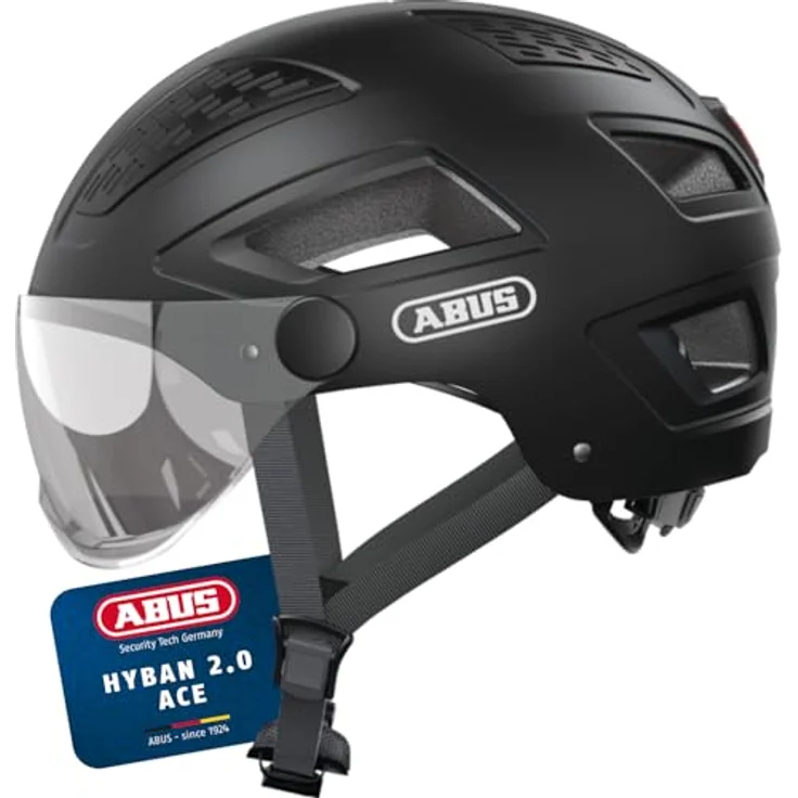 Abus Helm Hyban 2. 0 ACE - Velvet Black 52 - 58 cm – Bild 2