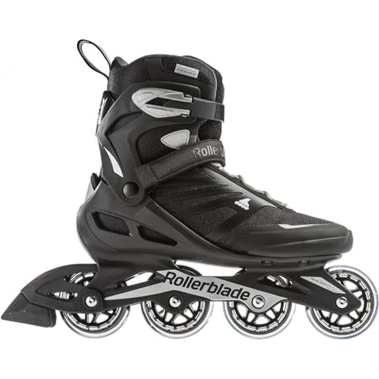 Rollerblade Zetrablade Nero/Argento, Inlineskates für Anfänger mit hohem Schaft und gepolstertem Innenschuh, schwarz/silber – Bild 4