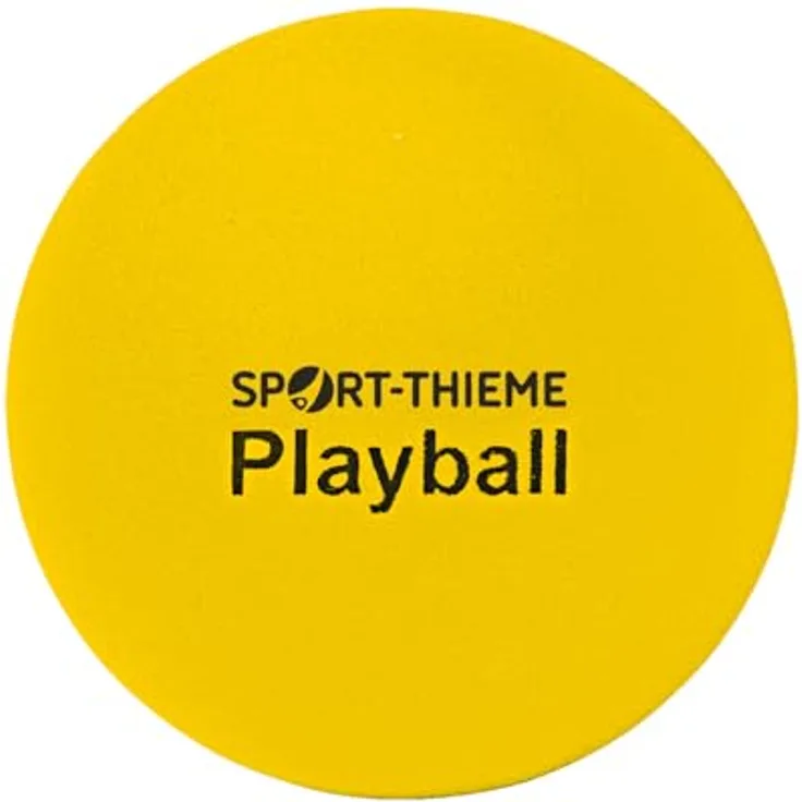 Sport-Thieme Weichschaumball Playball, Soft-Spielball mit gutem Sprungverhalten, Ø 15 cm, gelb, 110 g, ideal für Anfänger mit Zeitlupen-Effekt