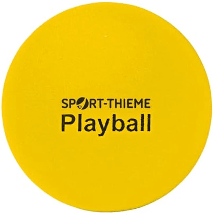 Sport-Thieme Weichschaumball Playball, Soft-Spielball mit gutem Sprungverhalten, Ø 15 cm, gelb, 110 g, ideal für Anfänger mit Zeitlupen-Effekt – Bild 1