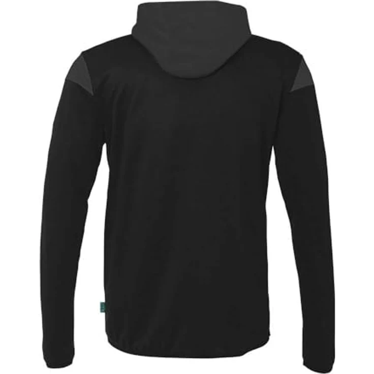 Uhlsport Squad 27 Track Hood Jacke, Trainingsjacke mit Kapuze, schwarz/anthra, 5XL, Unisex Schnitt, 100% Polyester – Bild 2