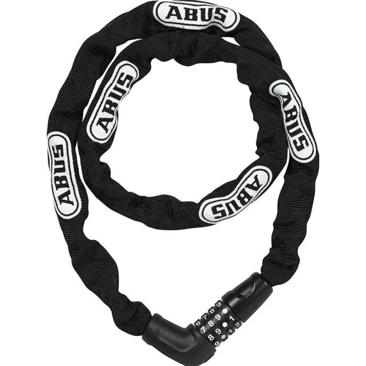 Abus Kettenschloss, 110 cm mit robusten Zweikomponenten-Rollen und langlebigen Nummernrollen