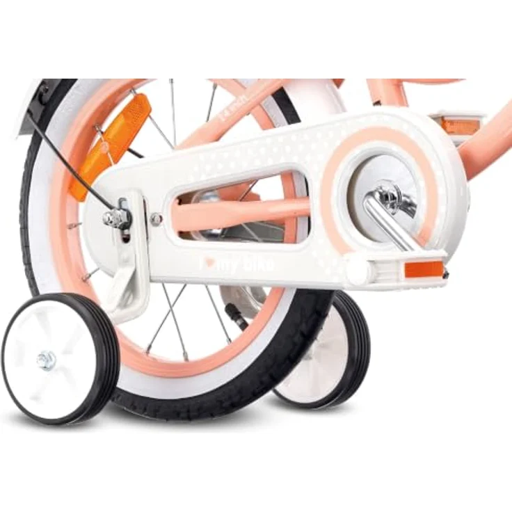 Sun Baby Heart Bike, 14 Zoll Mädchenfahrrad mit Schubstange, Aprikose, für Nutzungsbereich innerhalb der StVZO, zulässiges Gesamtgewicht bis 50 kg – Bild 6