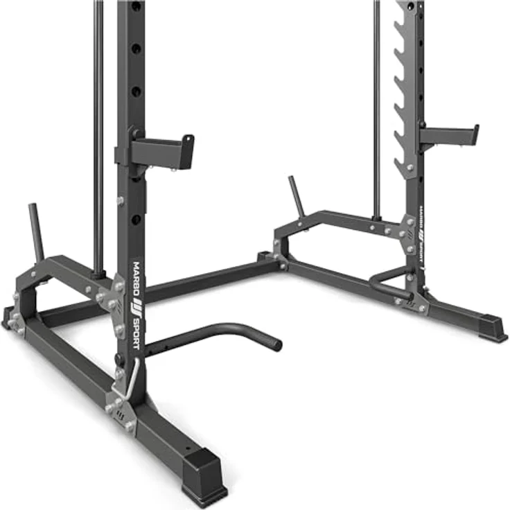 Marbo Sport Smith-Maschine MS-U105 2.0 mit Klimmzugstange und Dip-Griffen | Made in EU, Schwarz – Bild 3