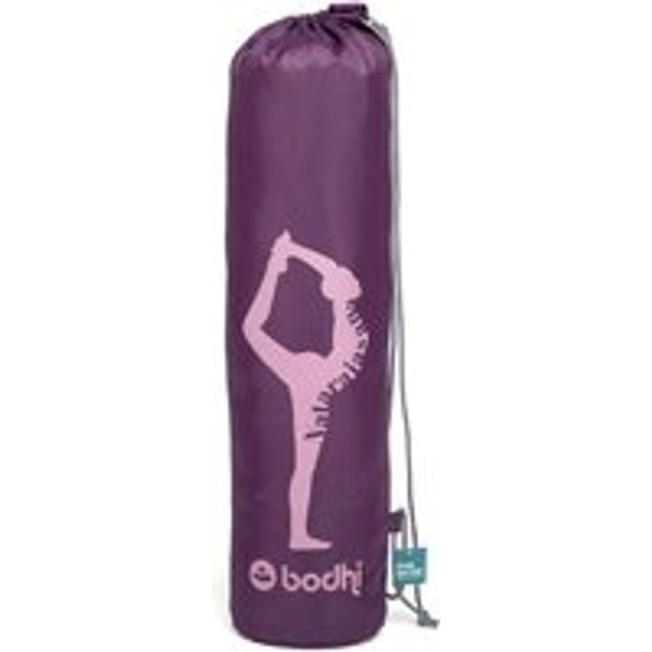 bodhi Easy Bag Yogamattentasche Print Natarajasana, extra leicht aus 100% Polyester, aubergine (Blackberry Wine)