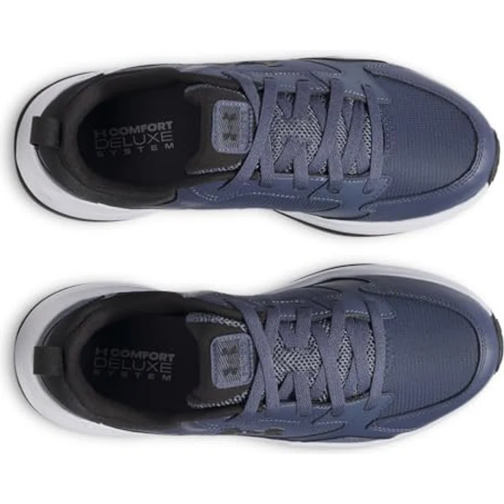 Under Armour Charged Edge Downpour, Leichte Laufschuhe mit Atmungsaktivem Mesh-Obermaterial, Grau-Schwarz, Größe EU 44 – Bild 5