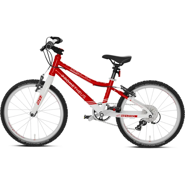 PROMETHEUS Kinderrad PRO 20 Zoll, 7-Gang Schaltung, Aluminiumrahmen, Crimson Red