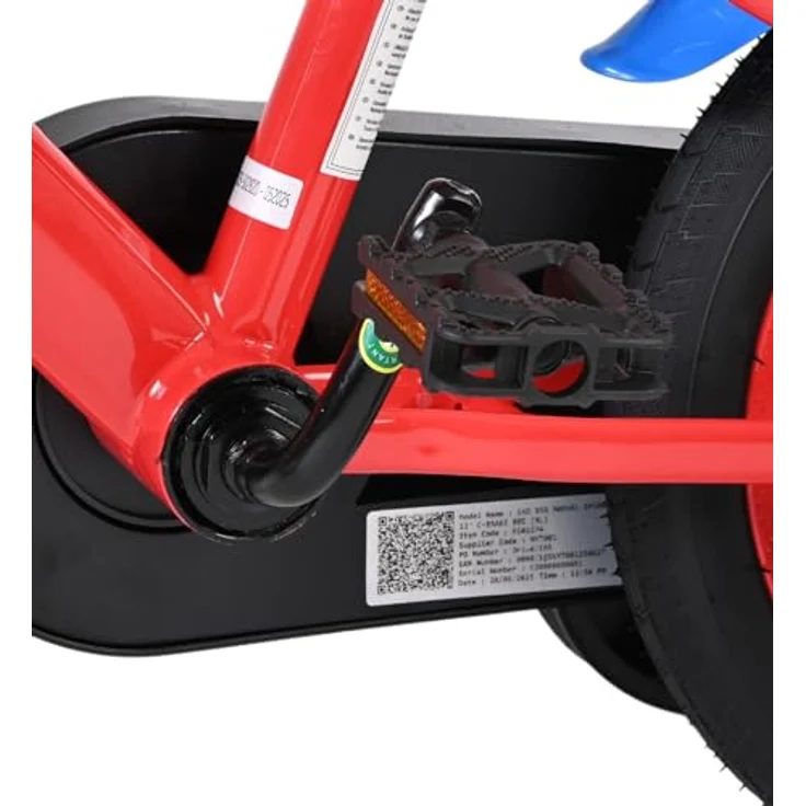Volare Spider-Man Kinderfahrrad, 12 Zoll mit Handbremse, Rücktrittbremse, abnehmbaren Stützrädern, Blau/Rot – Bild 16